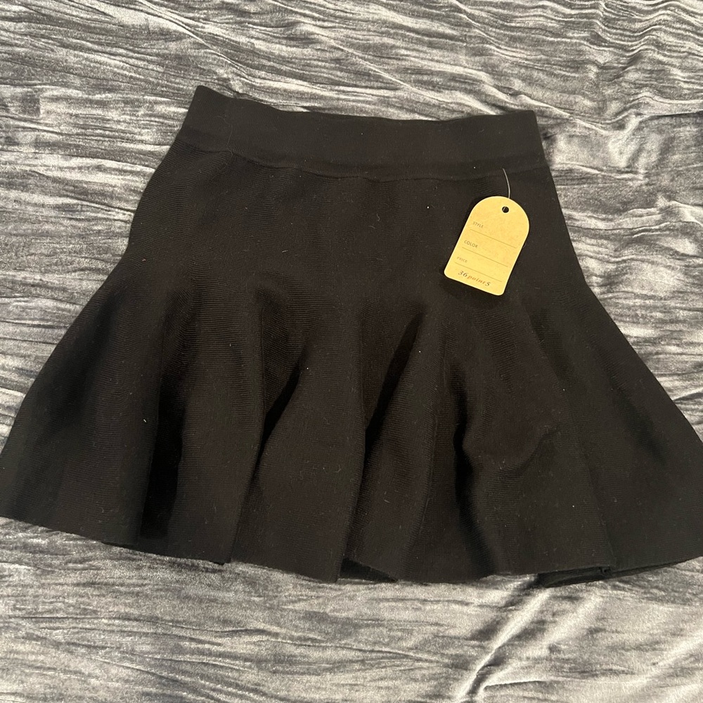 Black Sweater Women's Mini Skirt Size S by 36.5